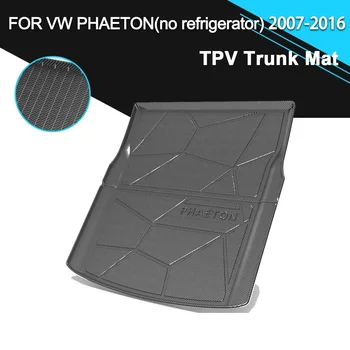  Автомобильная задняя крышка багажника Коврик Нескользящий водонепроницаемый резиновый TPV Cargo Углеродное волокно Узор Вкладыш Аксессуары для VW PHAETON 2007-2016