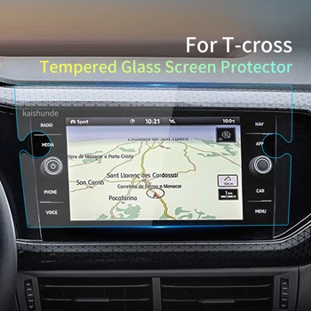 Автомобильные наклейки Счетчики Защитная пленка для экрана VW T-Cross 2023 Tcross Защитная пленка из закаленного стекла Навигационные автомобильные аксессуары