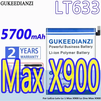  Аккумулятор большой емкости GUKEEDIANZI LT633 5700 мАч для LeEco Letv Le 1 Max X900