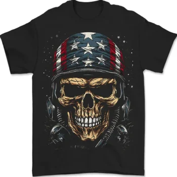 Американская бандана с черепом США байкерская футболка 100% хлопок