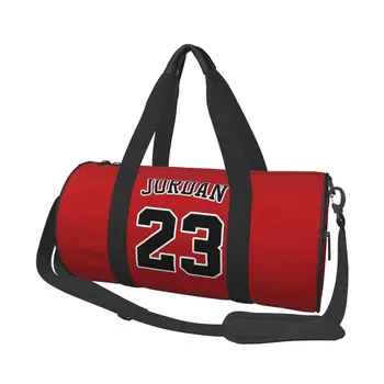 Баскетбол Красный 23 номера Модные спортивные сумки Тренировочная спортивная сумка Спортивная сумка Аксессуары для спортзала Симпатичные сумки Мужской дизайн Портативная сумка для фитнеса