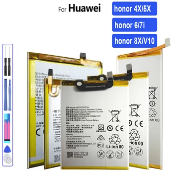 Батарея для Huawei Honor 5X 6 7X 8X 4X Батарея HB386589ECW HB4242B4EBW HB396481EBC HB356687ECW замены телефона Bateria