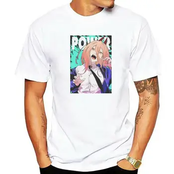 Бензопила Человек Denji Манга Власть Футболка Harajuku Grunge Высококачественная футболка Свободная винтажная женская мужская рубашка