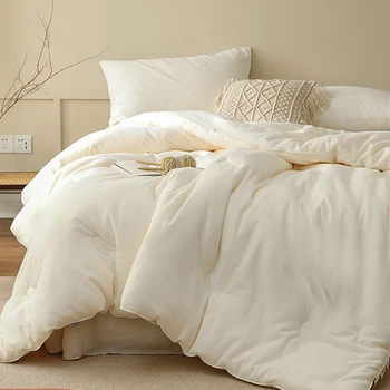 Высококачественное стеганое одеяло из соевого волокна стеганое одеяло с хлопковой сердцевиной, толстое зимнее и теплое