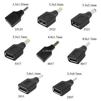  Гнездо USB на 2,5x0,7 мм 3,5x1,35 мм 4,0x1,7 мм 5,5x2,5 мм Адаптер с разъемом Dropship