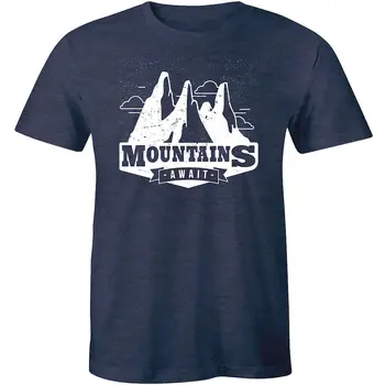 Горы ждут - Гора над облаками Дизайн Мужская футболка Подарок