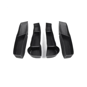 Дверной органайзер для 2021-2023 Model Y Аксессуары Автомобильная передняя и задняя дверь Боковой ящик для хранения TPE Black 4PCS