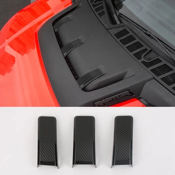 Для Ford F150 Raptor 2021 2022 2023 Ковш капота Крышка вентиляционного отверстия Аксессуары для отделки ABS Углеродное волокно