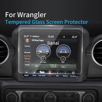 Для JEEP Wrangler 8,4-дюймовая защитная пленка для сенсорного экрана 2023 года Защитная пленка из закаленного стекла Carplay Video Автомобильные аксессуары для экстерьера
