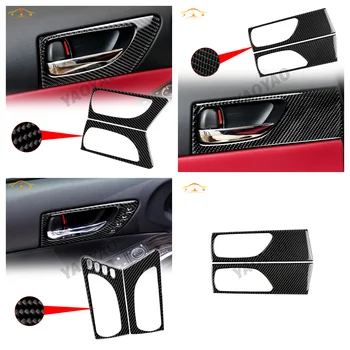 Для Lexus IS250 2013-2020 Передняя и задняя дверная ручка Декоративная наклейка Крышка Настоящие аксессуары для интерьера из углеродного волокна