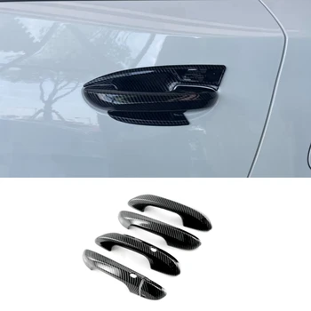 Для MG 4 MG4 EV Mulan 2023 Автомобильная наружная дверная ручка Крышка отделки Отделка Запасные части Аксессуары ABS Углеродное волокно