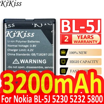 Для Nokia 5230 5233 5800 3020 XpressMusic N900 C3 Lumia 520 525 530 5900 Аккумулятор BL-5J BL5J BL 5J 3200 мАч