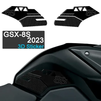 Для Suzuki GSX-8S GSX 8S 2023 Комплект защиты топливного бака мотоцикла 3D Наклейка из эпоксидной смолы Наклейка для защиты наклейки