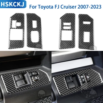  для Toyota FJ Cruiser 2007-2023 Аксессуары Углеродное волокно Салон автомобиля Окна Панель управления Отделка Наклейка Украшение