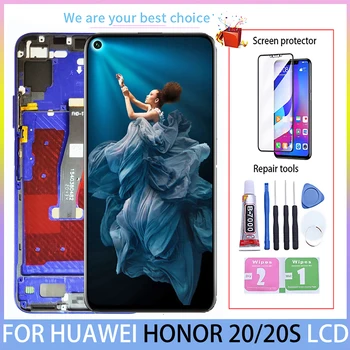 Для оригинального ЖК-дисплея Huawei Honor 20 20S с рамочным сенсорным экраном Запасные части панели дигитайзера Honor20 YAL L21 AL50 TL00
