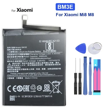 Для сменного аккумулятора Xiao Mi BM3E BN32 для Xiaomi Mi 8 Mi8 M8 Bateria Real 3400 мАч