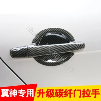 Древесный уголь ABS Дверная ручка Защитное покрытие Накладка крышки для 2010-2018 Mitsubishi Lancer Lancer X / Lancer Evo Стайлинг автомобиля