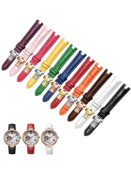 Женский ремешок для часов из натуральной кожи для часов Tianwang Ls5871 \5870 Серия консервированных свежих цветов Ls51043 Красно-синий браслет для часов