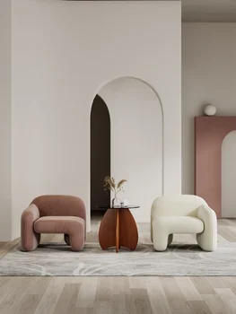 Италия Шерстяной дизайн Комбинация стола и стула Простая бизнес-зона отдыха Диван-кресло Мебель для гостиной