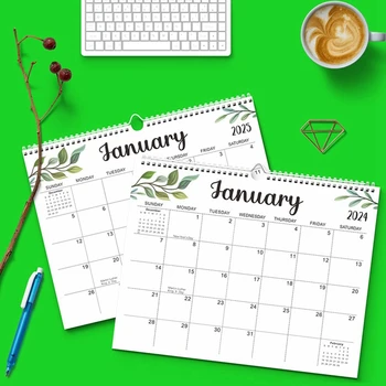 Календарь 2024-25 Настенный календарь 14.5X11.4В 2024 году настенный календарь действует до июня 2025 года - простое планирование с календарем на 2024