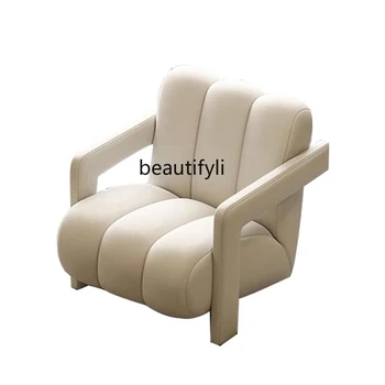 Кресло в кремовом стиле Балкон Спальня для отдыха Ленивый диван Зона для чтения Квартира Маленький диван