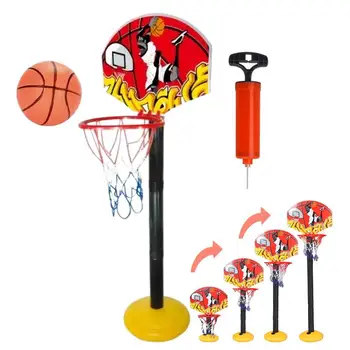 Крытый баскетбольный обруч Сенсорная баскетбольная площадка Набор обручей с надувным мячом и накачкой Игры с регулируемой высотой