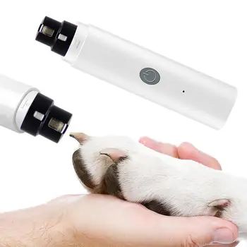  Кусачки для ногтей домашних животных Перезаряжаемая шлифовальная машина для собак со светодиодной подсветкой Профессиональные триммеры для ногтей для собак для маленьких, средних и больших собак