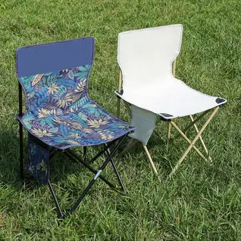  Легкий складной стул Барбекю Стабильный утолщенный оксфордский тканевой стул на открытом воздухе Водонепроницаемый двухслойный семейный стул для кемпинга