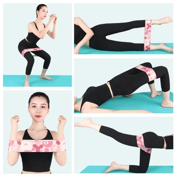 Ленты для упражнений с петлей сопротивления Практические эспандеры для йоги с сумкой для переноски Упражнение для бедер для ягодиц, ног и бедер