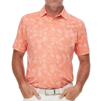 Летняя рубашка для гольфа Мужская спортивная футболка на открытом воздухе Быстросохнущая одежда Отдых Спорт Джерси Мода Принт Топ Одежда для гольфа