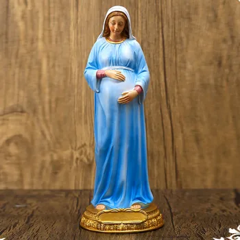 Мария Беременная Статуя Украшения Католические религиозные украшения интерьера Ремесла из смолы