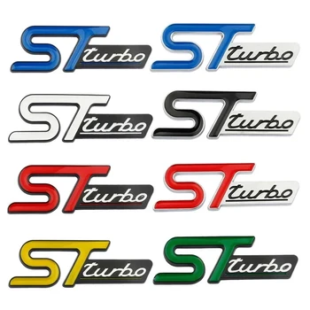 Металлическая автомобильная целая боковая эмблема Наклейка на задний багажник для Ford ST Turbo Logo Fiesta Focus Mondeo Kuga Ranger Transit Badge Аксессуары