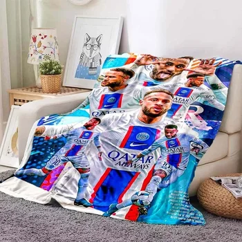 Модное футбольное спортивное одеяло N-Neymar с принтом фланелевое одеяло для дивана-кровати для взрослых и детей портативное одеяло