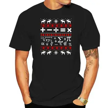Мужская футболка математическая рождественский уродливый свитер женская футболка
