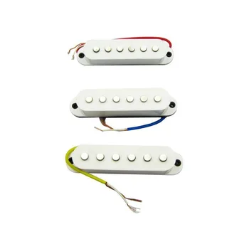 Набор звукоснимателей 48/50/52 мм для электрогитары Strat, белого цвета