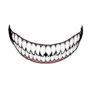 Наклейки на мотоциклетную шапку Злая улыбка Большой рот Автомобиль Декоративная наклейка Мотоцикл Байкер Светоотражающая наклейка Наклейка DIY Наклейки