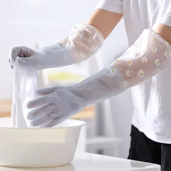  Нескользящие прочные толстые перчатки для мытья посуды Бытовая поломоечная машина Перчатки для чистки кухни