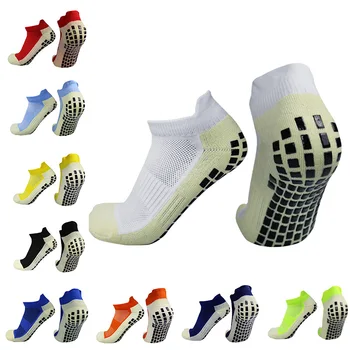 Новые тренировочные силиконовые футбольные носки с сопротивлением скольжению Дышащие на открытом воздухе Короткие спортивные мужские женские футбольные носки