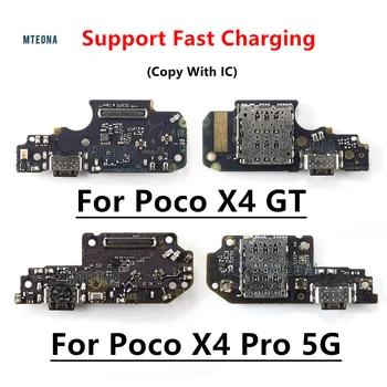  Новый USB-порт зарядного устройства Плата Гибкий кабель для Xiaomi Poco X4 Pro GT 4G 5G Док-разъем с микрофоном
