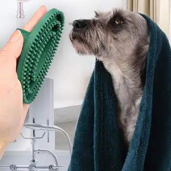  Отличная щетка для мытья домашних животных TPR Быстро очищающаяся щетка для мытья домашних животных Гладкая поверхность без запаха Массажная расческа для кошек
