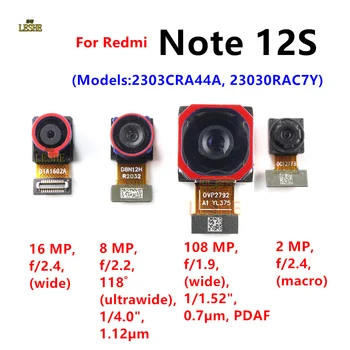  Передняя задняя основная камера для Xiaomi Redmi Note 12S Широкий модуль камеры Flex Parts 2303CRA44A, 23030RAC7Y