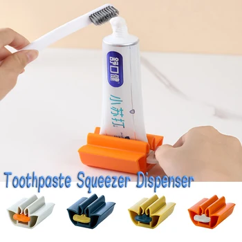 Пластиковая соковыжималка для зубной пасты Принадлежности для ванной комнаты Дозатор соковыжималки для зубной пасты Кремы для зубной пасты Положит конец зажиму держателя для отходов