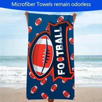 Полотенце для душа Бейсбольный футбольный мяч Пляжное полотенце впитывает воду Путешествующее загущенное пляжное полотенце Пляжное полотенце Полотенце для бассейна 150смX75см