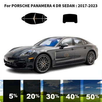 Предварительно нарезанная нанокерамика автомобильная УФ-тонировка окон Автомобильная оконная пленка для PORSCHE PANAMERA 4 DR SEDAN 2017-2023