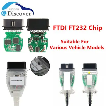 Профессиональный USB-интерфейсный кабель INPA OBD2 K + DCAN для полного диагностического инструмента BMW FTDI FT232 Chip Scanner