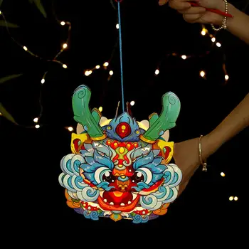 Прочный фонарь Светящийся Год Дракона Фонарь Ручной Работы Китайский Фонарь С Очаровательным Внешним Видом Вечеринка Висячий Декор