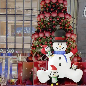 Рождественский надувной снеговик Рождество Взорвать снеговика Милые пингвины Уличные украшения для домашнего двора Открытый праздник на заднем дворе