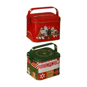 Рождественский подарок Жестяная жестяная коробка Упаковка Формы для печенья для шоколадного праздничного торта