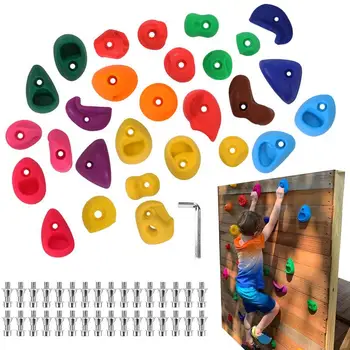  Скалолазание Держит 32 шт. Красочные захваты для скалолазания Многоразмерный крытый скалодром Открытый игровой набор Оборудование для детей