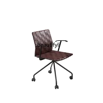 Современный минималистичный одноместный офисный стул Рабочий стул Ritz Italian Light Luxury Home Leisure Chair стулья для спальни